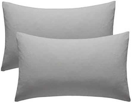 Pillow cases 2 pack 2 x Pillow Case Cases Polycotton Housewife Pillow Pair Pack Bedroom Pillow Cover (Grey) - Image 5
