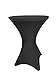 Luxury Collection Black Spandex Cocktail Table Cover - Fitted High Top Round Table Cloth - Round Tablecloth Covers for Bar Table Pub Table Round Kitchen Table High Top Table Bistro Table