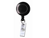 Black Badge Reel with Clear Vinyl Strap & Swivel Spring Clip (Pack of 25)