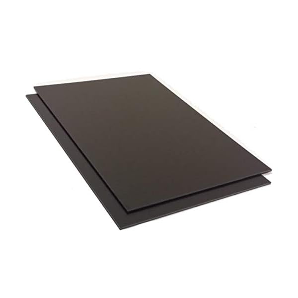 Kunststoffplatte ABS 3mm Schwarz 300x200mm (30x20cm) Acrylnitril-Butadien-Styrol - Made in Germany - Einseitige…