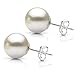 14K White or Yellow Gold Freshwater Cultured Pearl Stud Earrings for Women (Choice of Pearl Sizes and Metal Type)