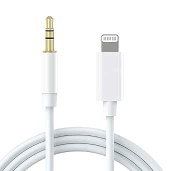 Apple MFi Certified] Aux Cord for 