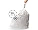 simplehuman Code D Custom Fit Trash Can Liner, 3 refill packs (60 Count), 20 Liter/5.2 Gallon