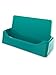 Desk Business Card Holder Teal Green Caddy Plastic Fits 3.5