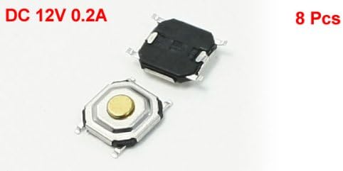 sourcing map SMT Surface Mounted Devices Momentary Action 4 Pin Tact Tactile Switch, DC 12V, 0.2 Amp, 5 mm x 5 mm x 1.5 mm - Image 3