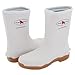 Rugged Shark Premium Fishing Deck Boot with All-Day Comfort Footbed, White, Size 12M