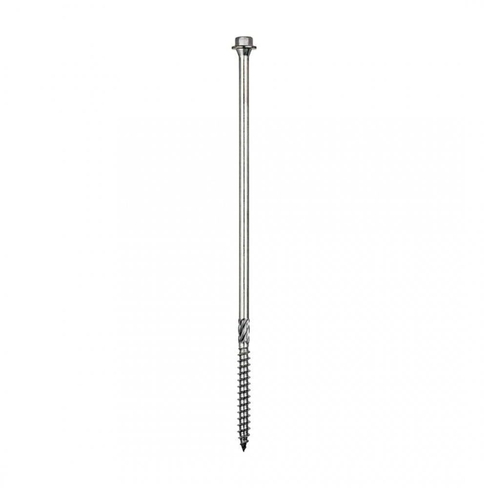 TIMco 200INDEXSST Index Hex Timber A4 Stainless Steel Screw 6.7 x 200 - Silver Plating (Bag of 25)