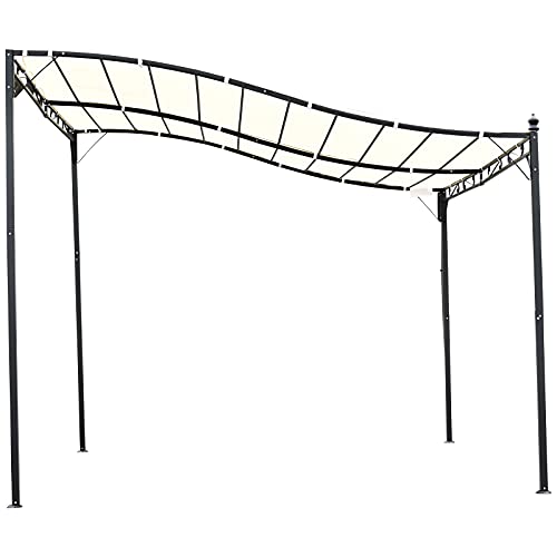 Outsunny 10' x 10' Steel Outdoor Pergola Gazebo Patio Canopy with
