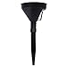mAuto, Plastic Funnel Premium Mesh Filter Funnel w/Flexible Easy to Pour Spout Spill Free Adjustable, Black
