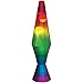 LIFESPAN BRANDS LLC Handpainted Rainbow Lava Lamp w/Aluminum Base & Cap Multi-Color Glass Globe