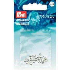 PRYM 403710 Rhinestones for Ironing on Size 3 mm Silver-Coloured Pack of 30