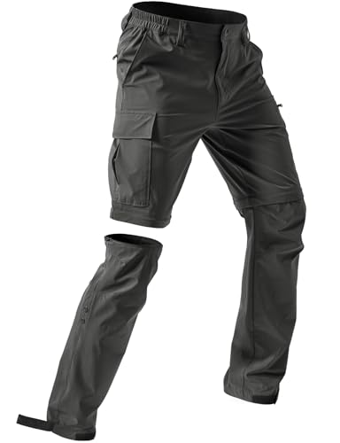 Moosehill Men's Convertible Hiking Pants Dark Grey 34W*30L