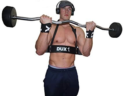 DUXFITNESS Premium Heavy Duty Arm Blaster Body Building Bomber Bicep Curl With Adjustable Straps