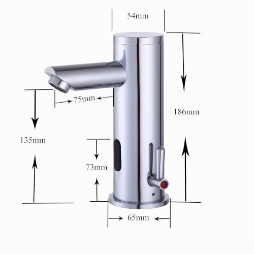 Gangang Touchless Automatic Sensor Faucet for Bathroom Hot and Cold Sensor Real Brass Hands Free Temperature Control Single Handle