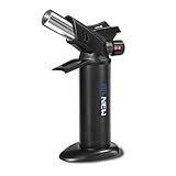 ALNEW Culinary Butane Torch, Refillable Cooking Kitchen Blow Torch for For Pastries, Desserts, Crème Brûlée, Blazing, Soldering, Camping, Jewelry ( Black, Butane Gas NOT Included )
