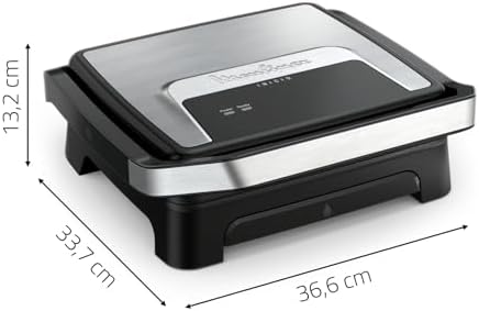 Inicio, Plancha y grill para paninis con calentamiento rápido, 2000 W, Placas antiadherentes, Gran superficie de cocción, Óptima para 4-6 personas, Uso versátil y compacto, GI271D10