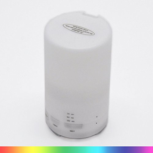 SHAMAKE Aroma Essential Oil Diffuser; Portable Soundless Timer Diffuser; For Your Car Office Home Bedroom Baby Room Study Yoga Spa; Waterless Auto Shut-off Control; 7 Color LED Lights (LQ-FD05) (50ml)