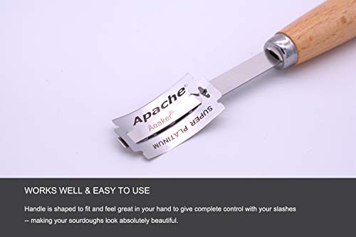 Hand Crafted Bread Lame with 5 Blades Included by Aeaker (Leather Protective Cover A) - Thumbnail 2