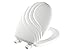 MAYFAIR Sculptured Swirl Toilet Seat will Never Loosen and Easily Remove, ROUND, Durable Enameled Wood, White, 27ECA 000