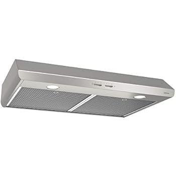 Broan-NuTone BKSH130SS Sahale Range Hood with Light and EZ1 Installation Brackets, 30-Inch, Stainless Steel