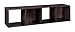 ClosetMaid Cubeicals 4 Cube Storage Shelf Organizer, Stackable, Vertical or Horizontal, Easy Assembly, Wood, Espresso Finish