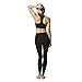 TLC Sport UK Women's Classic Waisted Gathered Skirt Yoga Tights Leggings with Over Skirt Black