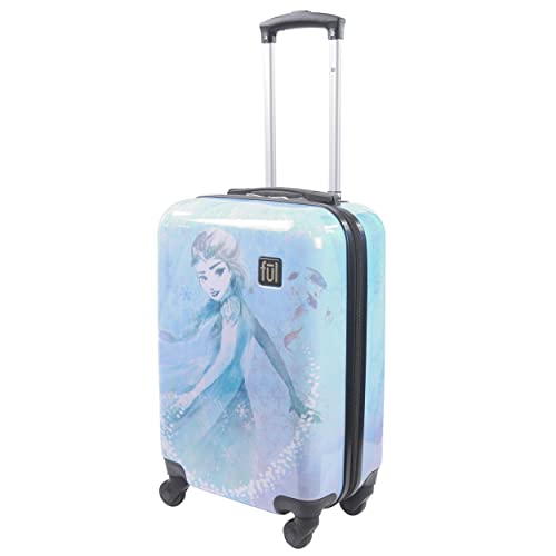FUL Disney Frozen 2 Elsa Rolling Luggage, Hardshell Carry On Suitcase with Wheels, Royal Blue
