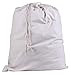 Atmos Green 2 Pack drawstring Laundry bag Natural Color 28 X36 Inch 5.5 oz Natural Cotton eco Friendly Super Strong Washable Multi use