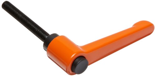 Die Cast Zinc Metric Adjustable Handle with Black Push Button, Threaded Stud, 78mm Length, 55mm Height, M10 x 1.5mm Thread, 32mm Thread Length (Pack of 2)