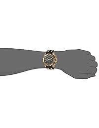 Invicta Pro Diver correa de silicona de cuarzo de acero inoxidable para hombres, negro, 26 reloj casual
