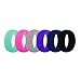 (Price/6 Pcs) GOGO Premium Women's Silicone Wedding Rings - 9 mm Wide(2 mm Thick) Flexible Wedding Bands - Great Gifts for Birthday or Anniversary