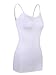 SATINIOR Women Cami Camisole Adjustable Spaghetti Strap Tank Top Basic Layering Long Tanks (XL Size, White)