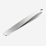 Professional Stainless Steel Tweezer - Hanamichi Flat Slant tip Eyebrow Tweezers Best Precision Tweezers for Facial & Ingrown Hairs, Splinter, Blackhead, Tick Hair Removal Tweezers
