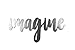 Imagine Small Size Raw Steel Unpainted Word Art