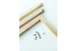 MingSH DIY Wood Frame One Complete Frame Canvas Stretcher Strips for 16x20 Inch Canvas Print, Paint by Numbers, Rectangular, Brown Pine Wood