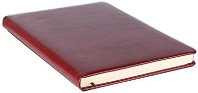 YLUFA Notebook Classic Notebook, Hardcover, Journal Eco Leather, Premium Diary, A5 Size/200 Ruled Pages, Only 1 Wine Notebook, Red