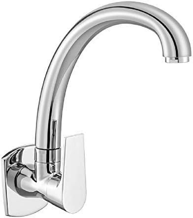 Asian Paints Bathsense Wall Mounted Brass Sink Tap/Sink Cock Invictus (Chrome)