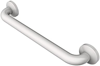 Straight Grab Bar coated Steel Safety 400 mm-Stone Grey