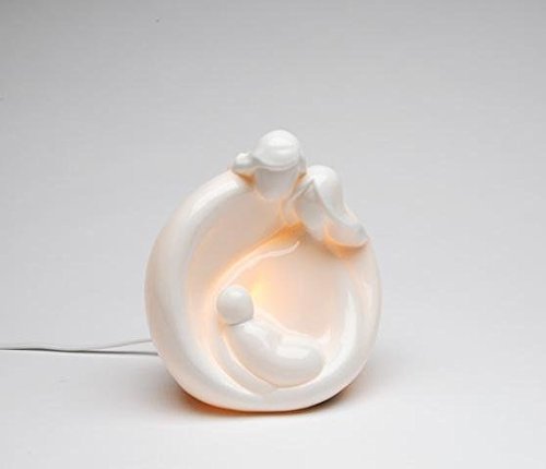 6 Inch Festive "Holy Family" Scene White Night Light Decoration