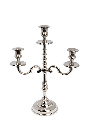 Godinger Silver Art 3 Light Ribbed Nickle Plated Candelabra