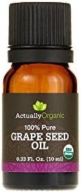 ActuallyOrganic 100% Pure and Natural Grape Seed Oil for Hair &amp; Skin Moisturize and Condition Your Hair or Aid Damaged Skin …