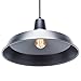 GLOBE Electric 65151 1-Light Plug-in Pendant Lighting, Matte Black, 15ft Black Cord, in-Line On/Off Switch, Hanging Lamp, Hanging Lights, Ceiling Light Fixture