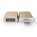 Satechi USB-C to USB-A Adapter, USBC Male to USBA 3.0 Female Connector, USBC to USBA Converter, Compatible with MacBook Pro/Air, iPad Pro/Air/Mini, for Type-C Laptops, Tablets, Phones (Gold)