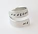 Customize Me Wrap Ring - Twist Ring - Your Own Text, Saying or Date