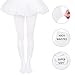 HDE Girl's Stockings Microfiber Opaque Footed Kids Tights (White, Medium)