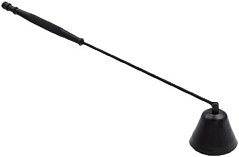 Vommpe Candle Extinguisher Snuffer Safely Fastly Environmentally Snuff Candle Horn Shape Stainless Steel Candle Accessories with Long Handle-Black