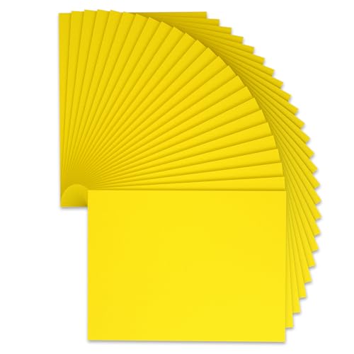 Yellow Foam Sheets Crafts, 9 x 12 Inch 2mm Thick 25 Pack Premium Yellow Foam Papers Set, for Crafting,DIY Project,Classroom, Scrapbooking, 3D Card Making
