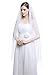 BEAUTELICATE Bridal Wedding Veil 2T Knee Length Cut Edge with Comb-V36-Ivory