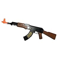 AJ Toys & Games Fun Toy Special Forces AK-47 Battery Operated 27" Aug 77 Toy Gun for Children, Rotating Bullets, Lights, Firing Sounds, Bayonet, Moving Muzzle, BI-Pod,. Toy Guns for Kids, Varies