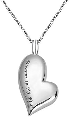 ZARABE Cremation Jewelry Dad Forever in My Heart Memorial Ash Urn Necklace